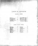 Table of Contents, Ford County 1901